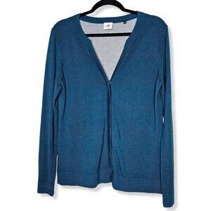 ⭐️Cabi Size Medium Teal Blue Ever Cardigan Sweater Snap Button 3368